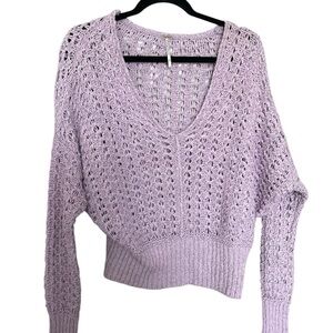 Free People Lavender Knit Sweater